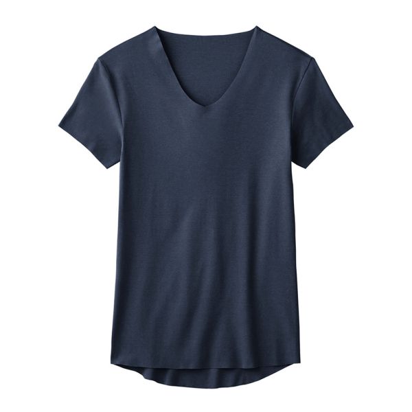 グンゼ GUNZE ワイジー YG ネクストラ NextRA+ WARM∞DEO 切りっぱなし Vネック Tシャツ メンズ 半袖 インナー 発熱綿