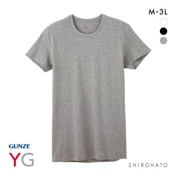 グンゼ GUNZE ワイジー YG コットン100％ クルーネック Tシャツ メンズ 定番 ベーシック オールシーズン