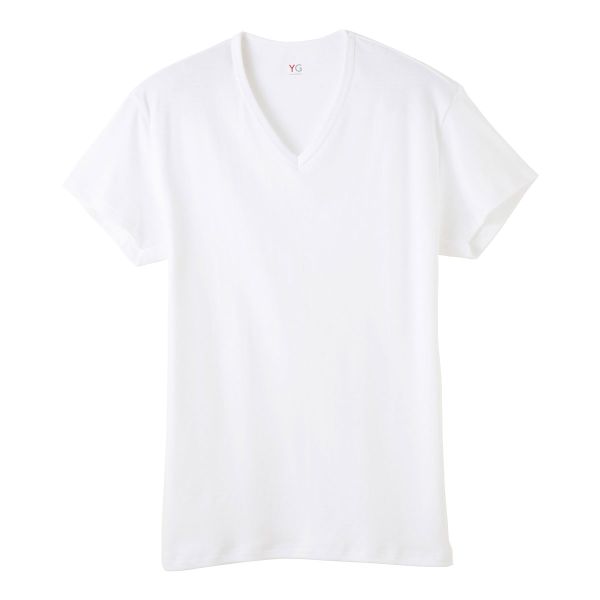 グンゼ GUNZE ワイジー YG ダブルホット Vネック 半袖 Tシャツ メンズ インナー あったか 保温(WH-ホワイト-M)