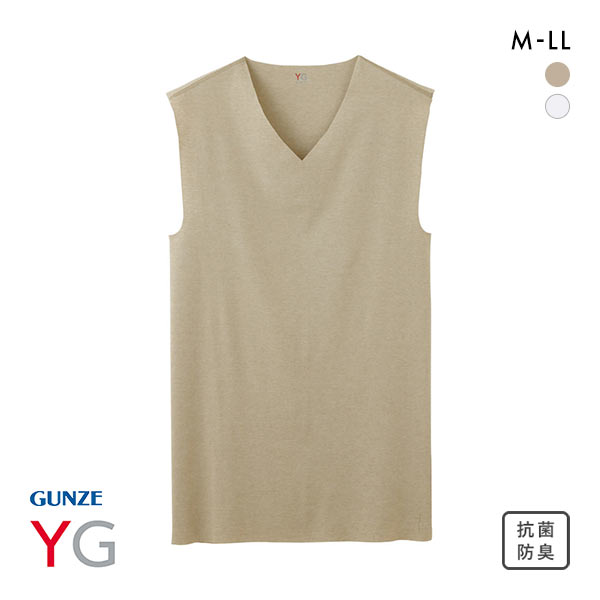 グンゼ GUNZE ワイジー YG カットオフ CUT OFF クールタイプ Vネック スリーブレスシャツ メンズ COOL 涼感