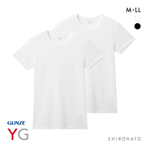 グンゼ YG ドライタッチ 鹿の子 クルーネック Tシャツ 2枚セット メンズ インナー クール 大きいサイズ GUNZE ワイジー