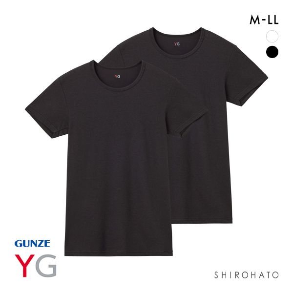 グンゼ YG ドライタッチ 鹿の子 クルーネック Tシャツ 2枚セット メンズ インナー クール 大きいサイズ GUNZE ワイジー