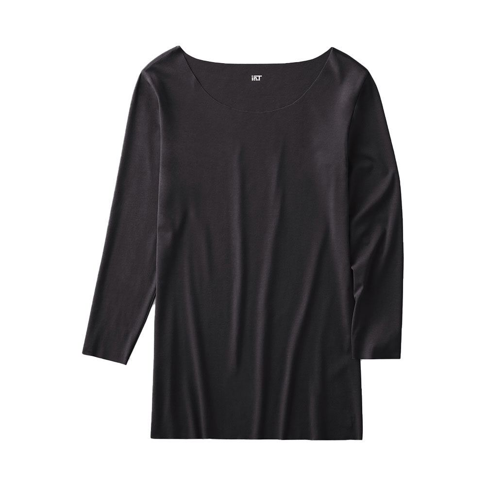 グンゼ GUNZE ワイジー YG インティー in.T ボートネック対応 ロングスリーブシャツ メンズ 汗取りインナー 脇汗対策(BK-ブラック-M)