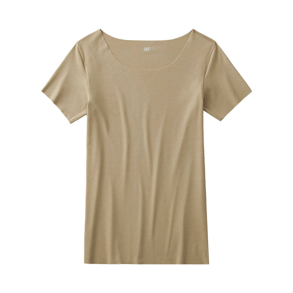 グンゼ GUNZE ワイジー YG インティー in.T ボートネック対応 3分袖シャツ メンズ 汗取りインナー 脇汗対策(BE-ベージュ-M)