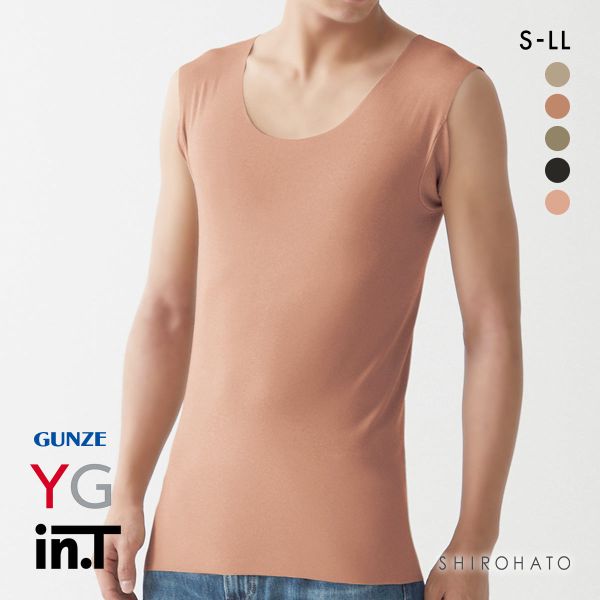 グンゼ GUNZE ワイジー YG インティー in.T タンクトップ 汗取りインナー 脇汗対策 クルーネック カットオフ スリーブレス