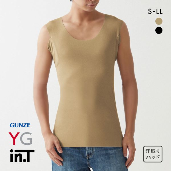 グンゼ GUNZE ワイジー YG インティー in.T タンクトップ 汗取りパッド強化 脇汗対策 三層構造 日本製 YV2819