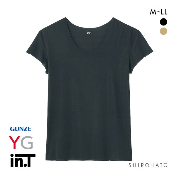 グンゼ GUNZE ワイジー YG インティー in.T 半袖 Tシャツ カットオフ クルーネック 超軽量 超速乾 汗取りインナー 脇汗対策