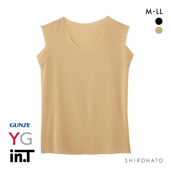 グンゼ GUNZE ワイジー YG インティー in.T タンクトップ カットオフ クルーネック 超軽量 超速乾 スリーブレス 汗取りインナー