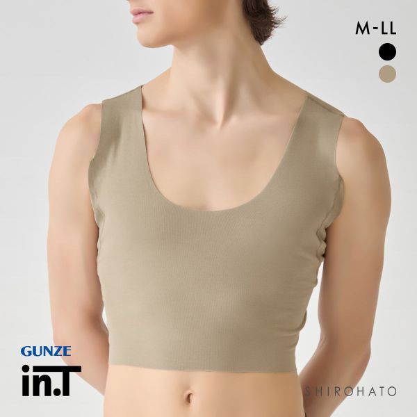 グンゼ インティー ハーフ丈 スリーブレス ハーフ シャツ メンズ GUNZE