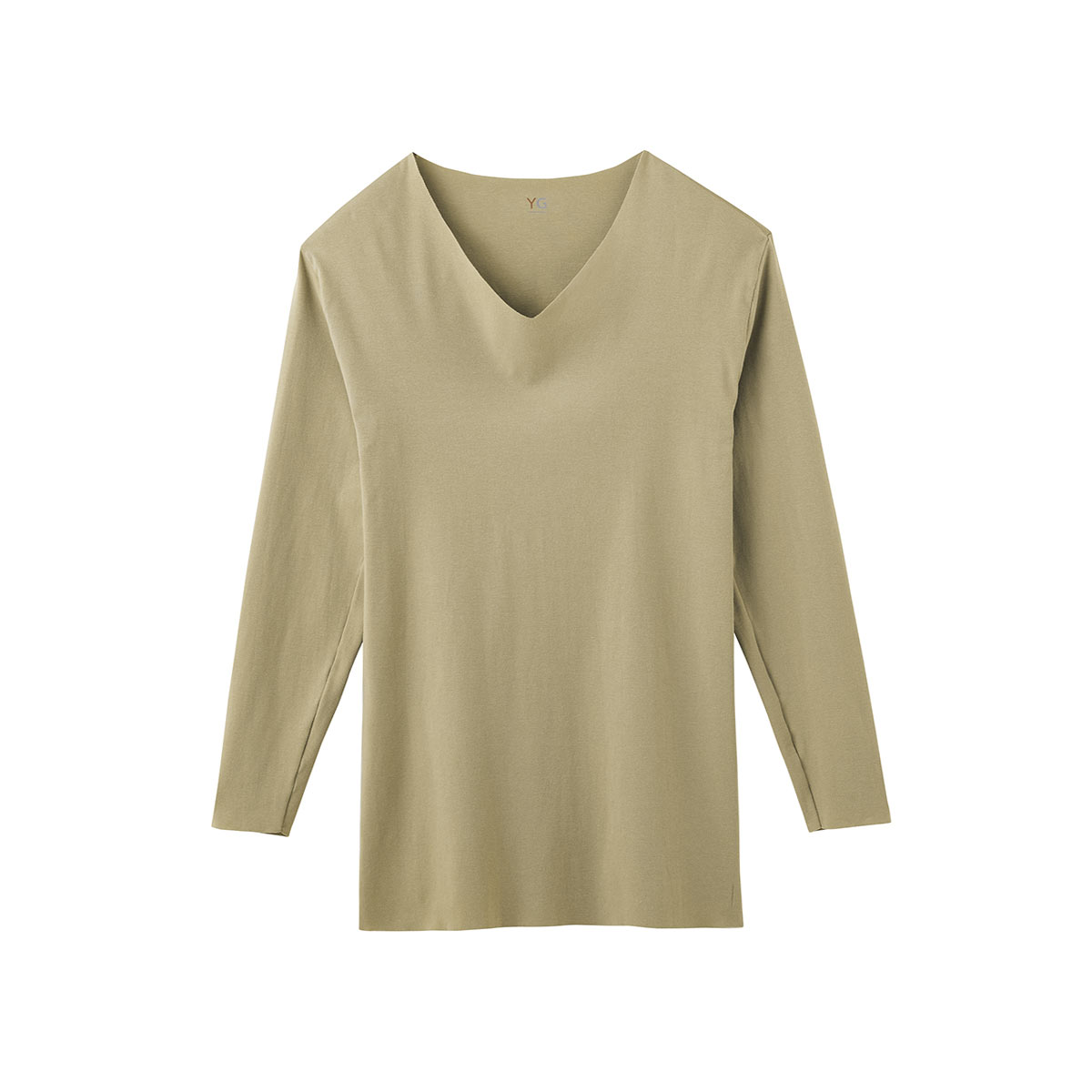 グンゼ GUNZE ワイジー YG HOT-ON COTTON ホットオンコットン 9分袖 シャツ インナー 長袖 カットオフ Vネック YV7109(BE-ベージュ-M)