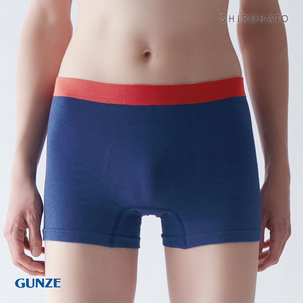 グンゼ GUNZE ワイジー YG ボクサーブリーフ メンズ 前とじ ぴったりめ 立体成型 シームレス(NV-ネイビー-M)