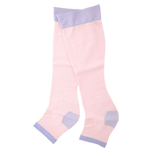 フリーフィット Free Fit おやすみ ソックス 靴下 ルームソックス ハイソックス 着圧 オープントゥ 大きいサイズ 3L-4L 5L-6L 7L-8L 日本製 制菌