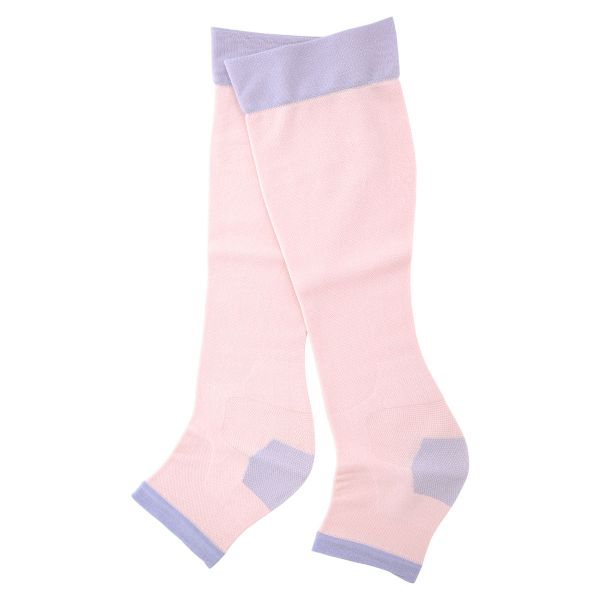 フリーフィット Free Fit おやすみ ソックス 靴下 ルームソックス ハイソックス 着圧 オープントゥ 大きいサイズ 3L-4L 5L-6L 7L-8L 日本製 制菌