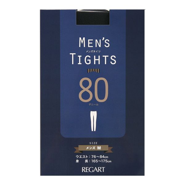 レガルト REGART メンズタイツ 80デニール ボトムス 前開き インナー スパッツ レギンス あったか 日本製