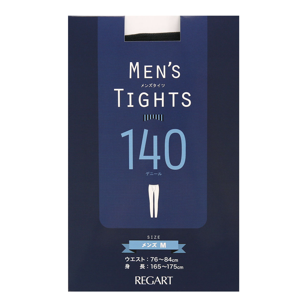 レガルト REGART メンズタイツ 140デニール ボトムス 前開き インナー スパッツ レギンス あったか 日本製(BK-ブラック-M)