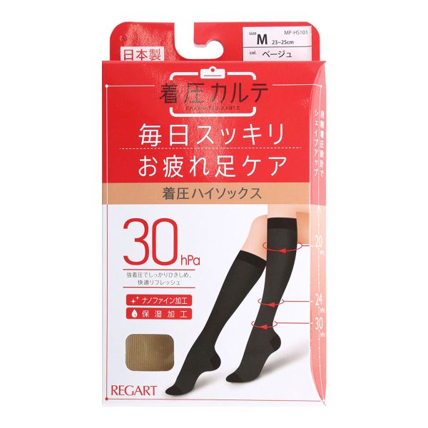 メディックピエド 着圧カルテ ハイソックス 靴下 保湿加工 抗菌防臭 日本製