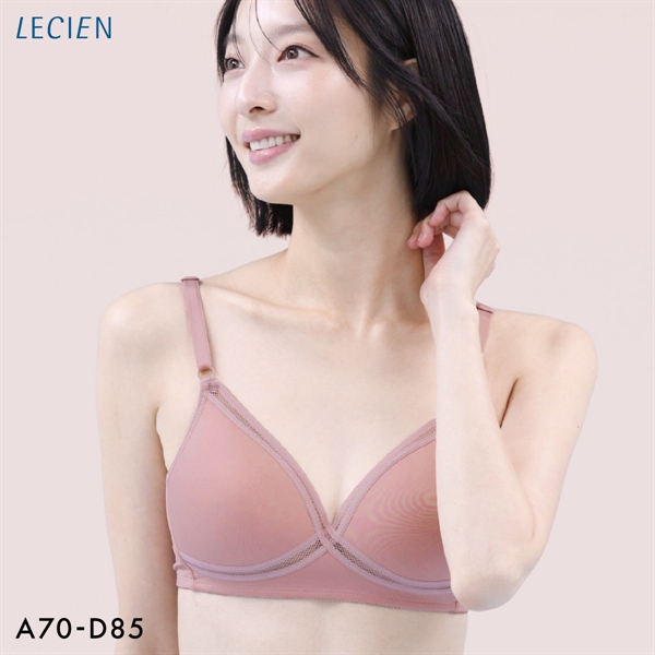 ルシアン LECIEN グッドチョイス GOOD CHOICE ノンワイヤー ブラジャー ABC カップ裏メッシュ ワイヤレスブラ クロスメッシュ 夏
