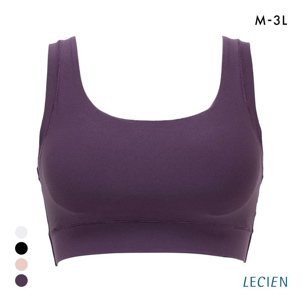 ルシアン LECIEN わたしサイズにのびてピタっ マジカルフィット ハーフトップ ブラジャー M-L LL-3L 単品 ノンワイヤー