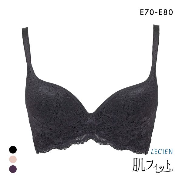 ルシアン LECIEN 肌フィット ブラジャ－ 楽ワイヤー 肌にとけこむフィット感 超ソフトワイヤー モールドブラ Eカップ 単品