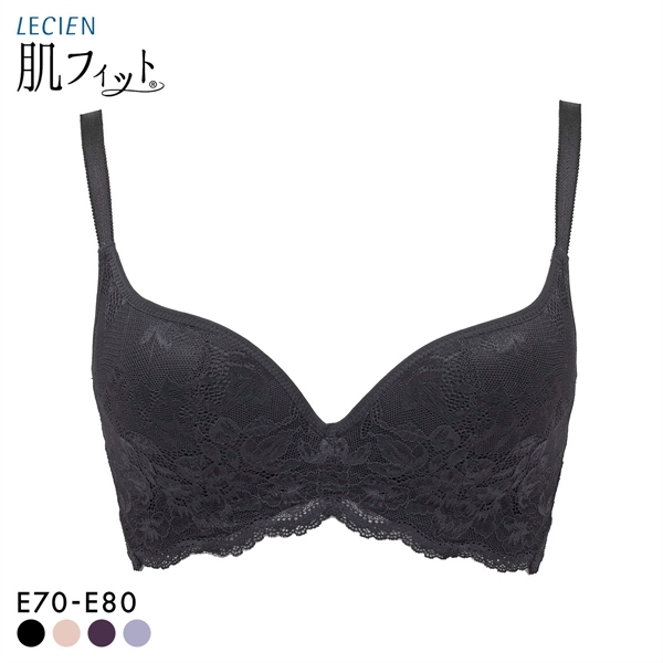 ルシアン LECIEN 肌フィット ブラジャ－ 楽ワイヤー 肌にとけこむフィット感 超ソフトワイヤー モールドブラ Eカップ 単品