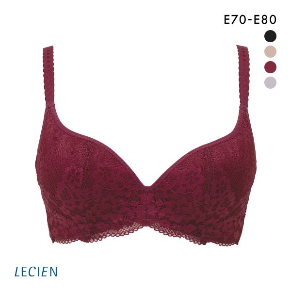 ルシアン LECIEN 肌フィット ブラジャ－ 楽ワイヤー 肌にとけこむフィット感 超ソフトワイヤー モールドブラ Eカップ 大きいサイズ