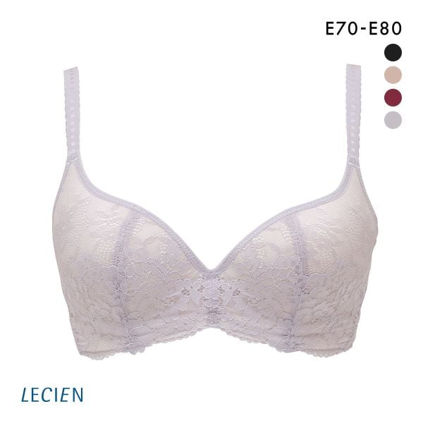 ルシアン LECIEN 肌フィット ブラジャ－ 楽ワイヤー 肌にとけこむフィット感 超ソフトワイヤー モールドブラ Eカップ 大きいサイズ