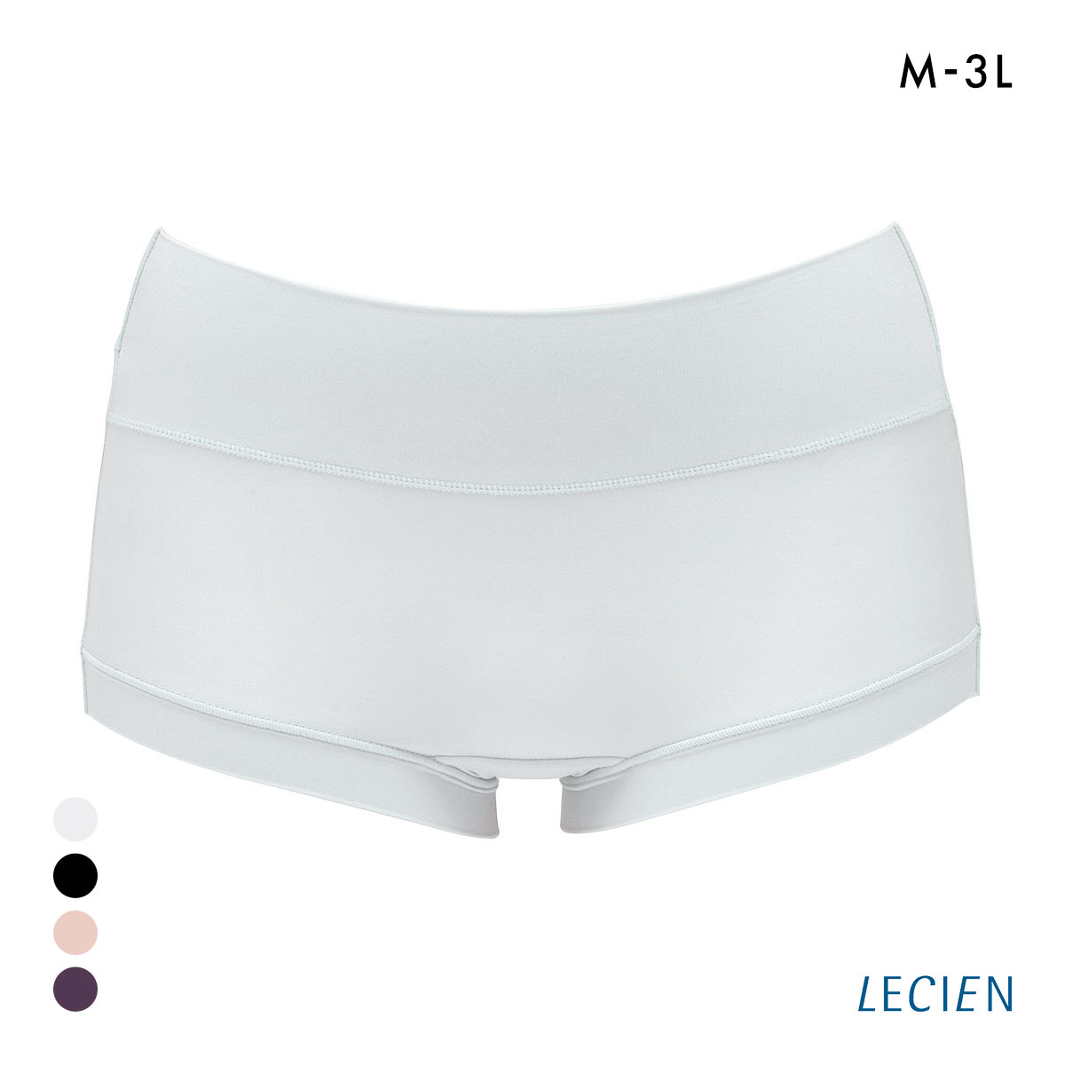 ルシアン LECIEN マジカルフィット 一分丈　ショーツ わたしサイズにのびてピタっ M-L LL-3L 単品(LGY-薄グレー-M-L)