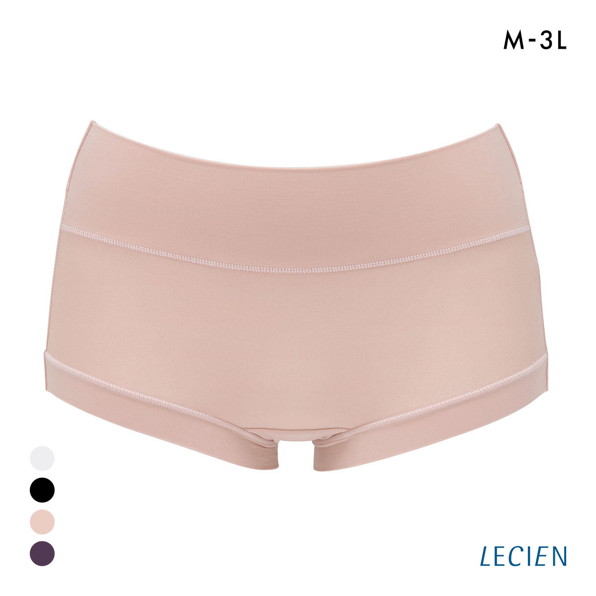 ルシアン LECIEN マジカルフィット 一分丈　ショーツ わたしサイズにのびてピタっ M-L LL-3L 単品(PB-ピンクベージュ-M-L)