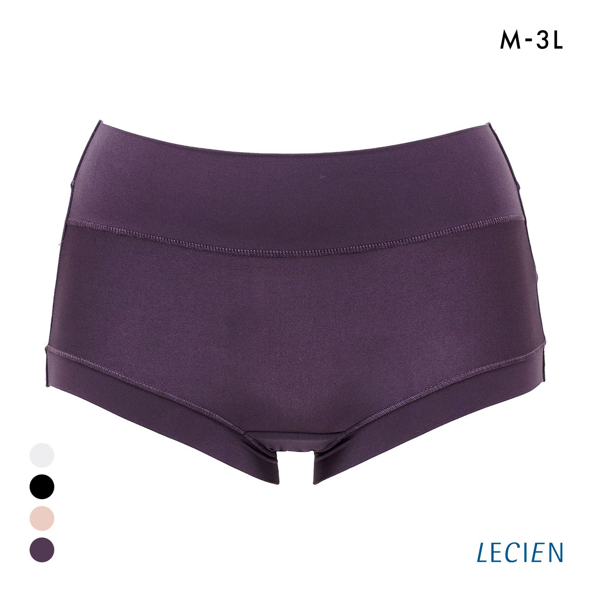 ルシアン LECIEN マジカルフィット 一分丈　ショーツ わたしサイズにのびてピタっ M-L LL-3L 単品(DPU-濃パープル-M-L)