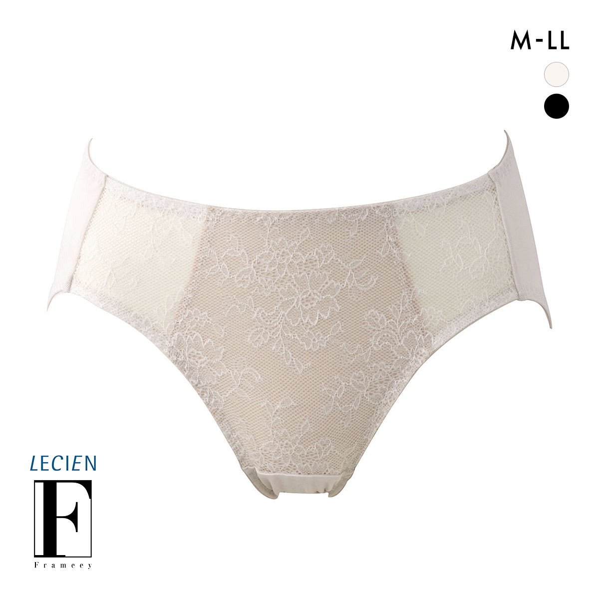 ルシアン Frameey 骨格ブラ ペアショーツ レギュラー スタンダード M L LL LECIEN フレーミー(IV-アイボリー-M)