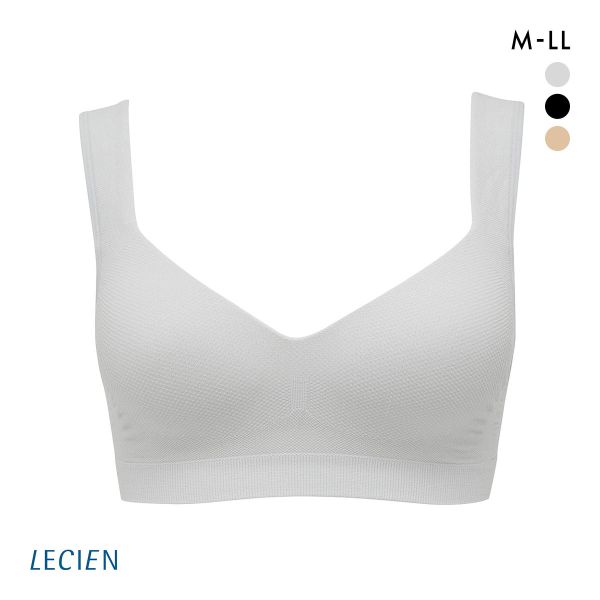 ルシアン 細くみせるインナー メッシュ カップ付 ハーフトップ Daily Liner M L LL 大きいサイズ 吸汗速乾 LECIEN PowerShape