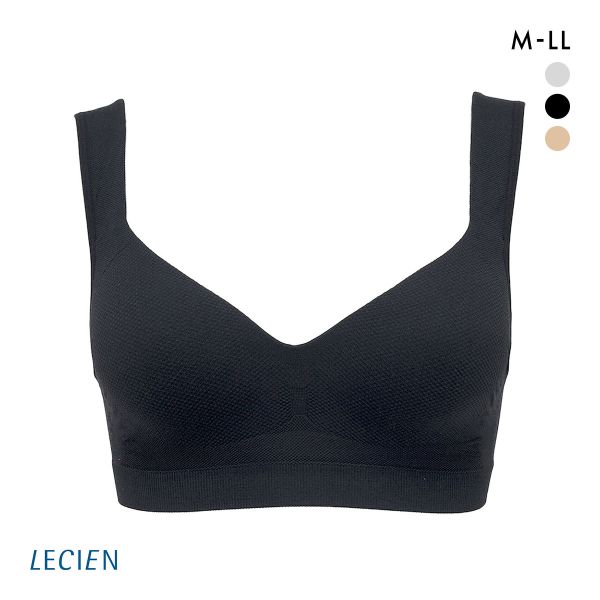 ルシアン 細くみせるインナー メッシュ カップ付 ハーフトップ Daily Liner M L LL 大きいサイズ 吸汗速乾 LECIEN PowerShape