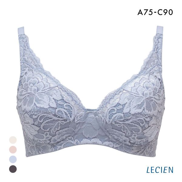ルシアン LECIEN しゃれた やさしく支えて整える ノンワイヤーフルカップブラジャー ABC 思いやり設計