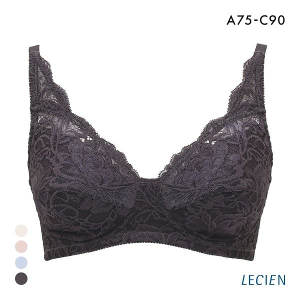 ルシアン LECIEN しゃれた やさしく支えて整える ノンワイヤーフルカップブラジャー ABC 思いやり設計