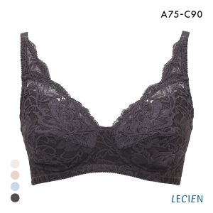 ルシアン LECIEN しゃれた やさしく支えて整える ノンワイヤーフルカップブラジャー ABC 思いやり設計