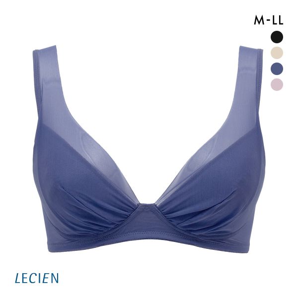ルシアン LECIEN とにかく軽くて肩らくちん 4/5カップ ノンワイヤー ブラジャー M L LL 単品