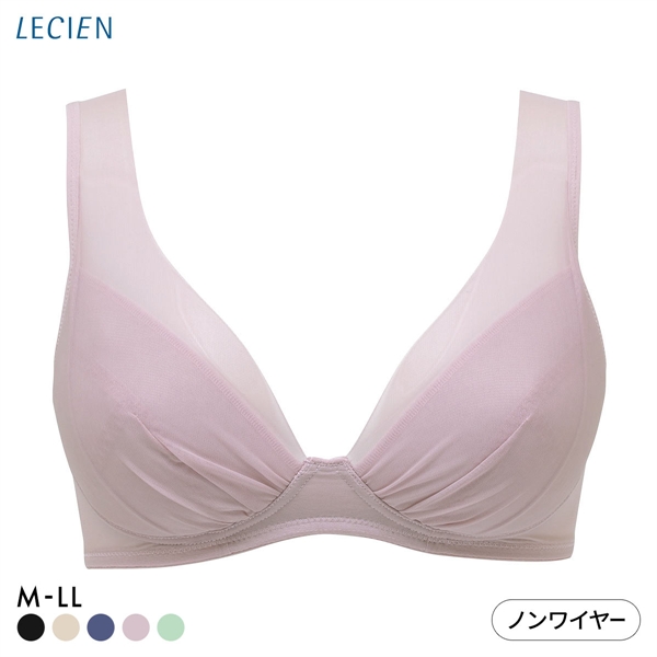 ルシアン LECIEN とにかく軽くて肩らくちん 4/5カップ ノンワイヤー ブラジャー M L LL 単品