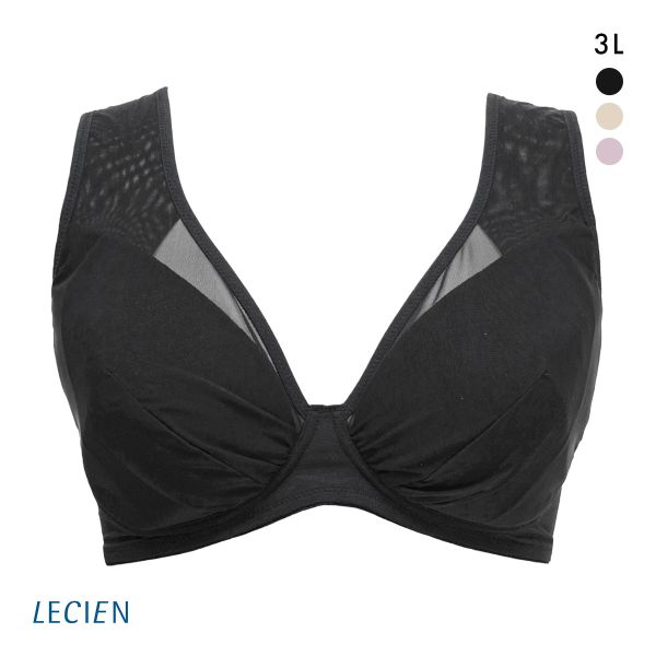 ルシアン LECIEN とにかく軽くて肩らくちん 4/5カップ ノンワイヤー ブラジャー 3L 大きいサイズ