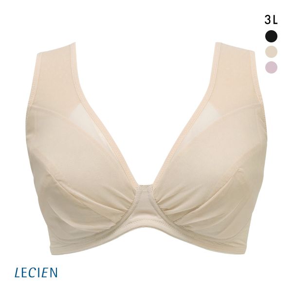 ルシアン LECIEN とにかく軽くて肩らくちん 4/5カップ ノンワイヤー ブラジャー 3L 大きいサイズ