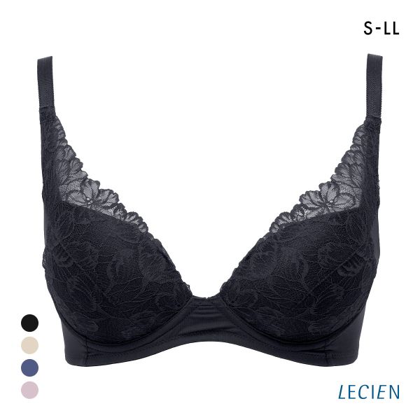ルシアン LECIEN 下がり胸を持ち上げてふっくら丸胸  4/5カップ ノンワイヤー ブラジャー ワイヤレス S M L LL 単品