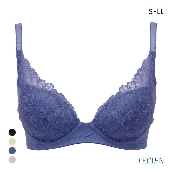 ルシアン LECIEN 下がり胸を持ち上げてふっくら丸胸  4/5カップ ノンワイヤー ブラジャー ワイヤレス S M L LL 単品