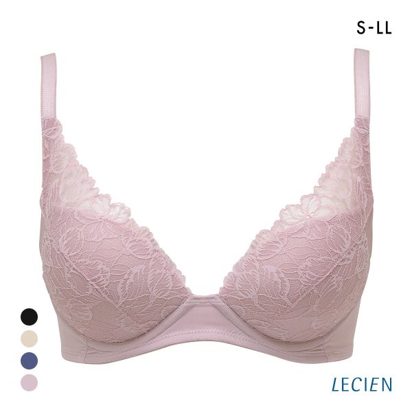 ルシアン LECIEN 下がり胸を持ち上げてふっくら丸胸  4/5カップ ノンワイヤー ブラジャー ワイヤレス S M L LL 単品