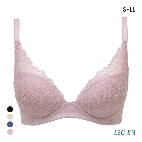 ルシアン LECIEN 下がり胸を持ち上げてふっくら丸胸  4/5カップ ノンワイヤー ブラジャー ワイヤレス S M L LL 単品