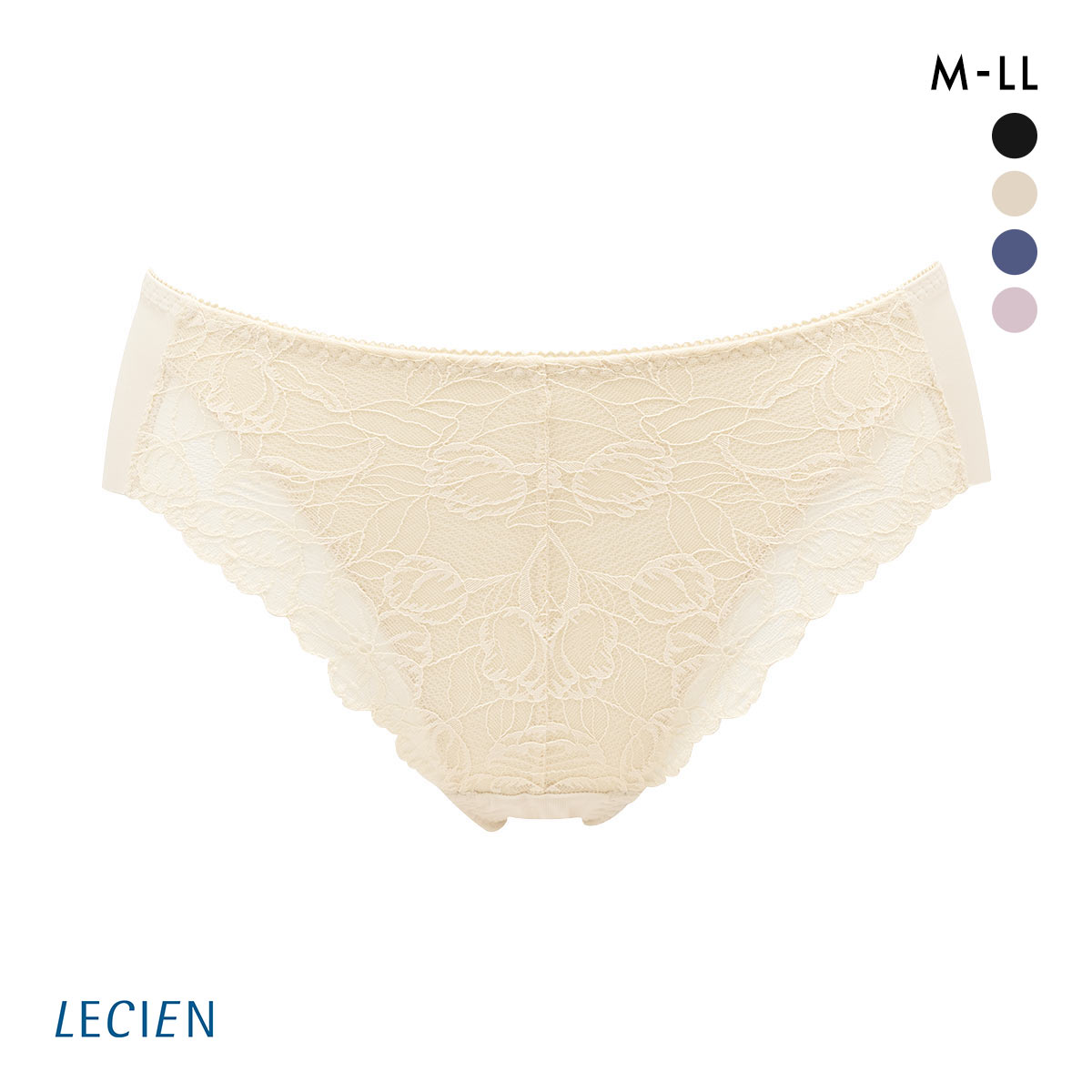 ルシアン LECIEN ショーツ スタンダード 上半身のお悩み解決 ノンワイヤーブラペア ノーマル M L LL 単品(BE-ベージュ-M)
