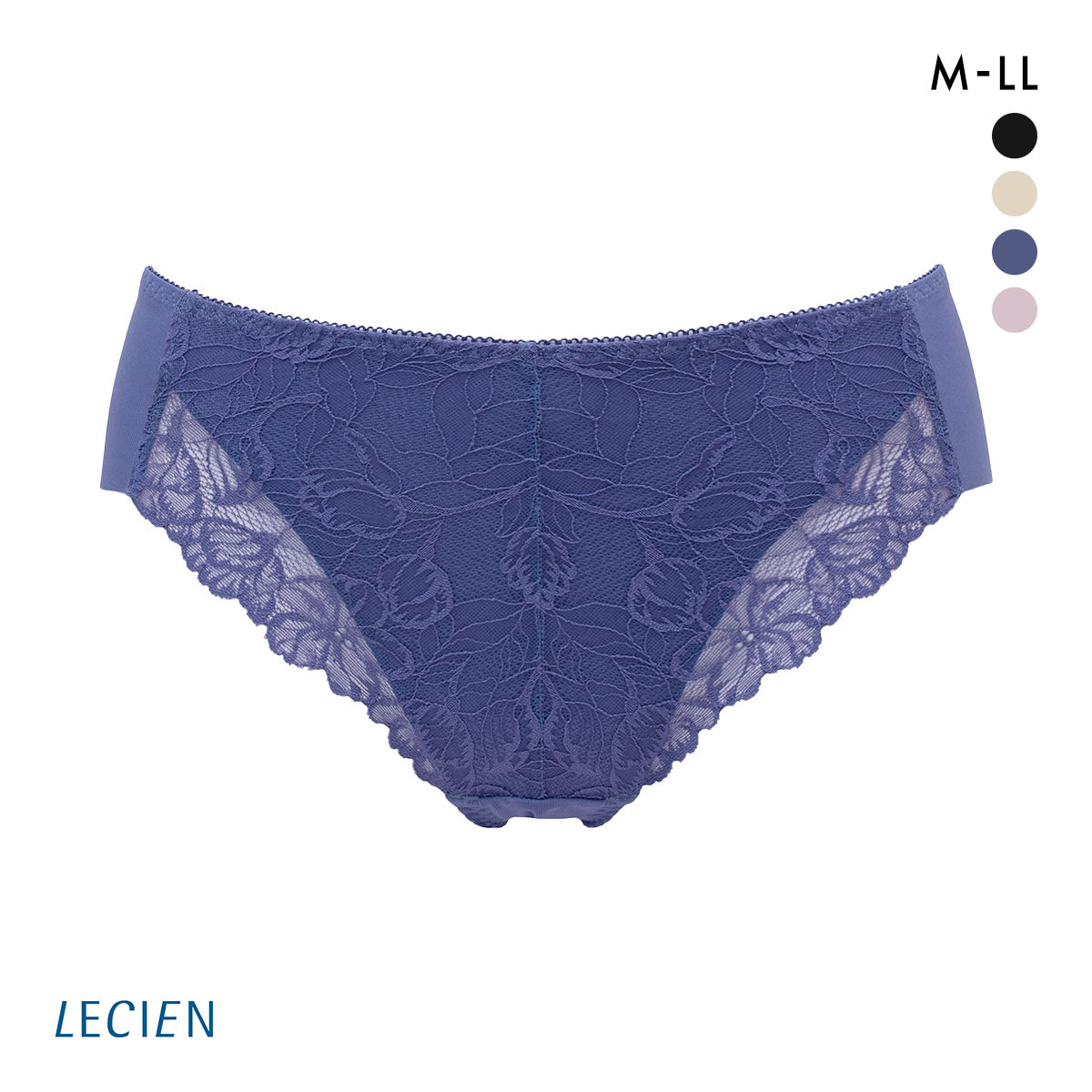 ルシアン LECIEN ショーツ スタンダード 上半身のお悩み解決 ノンワイヤーブラペア ノーマル M L LL 単品(ID-インディゴ-M)