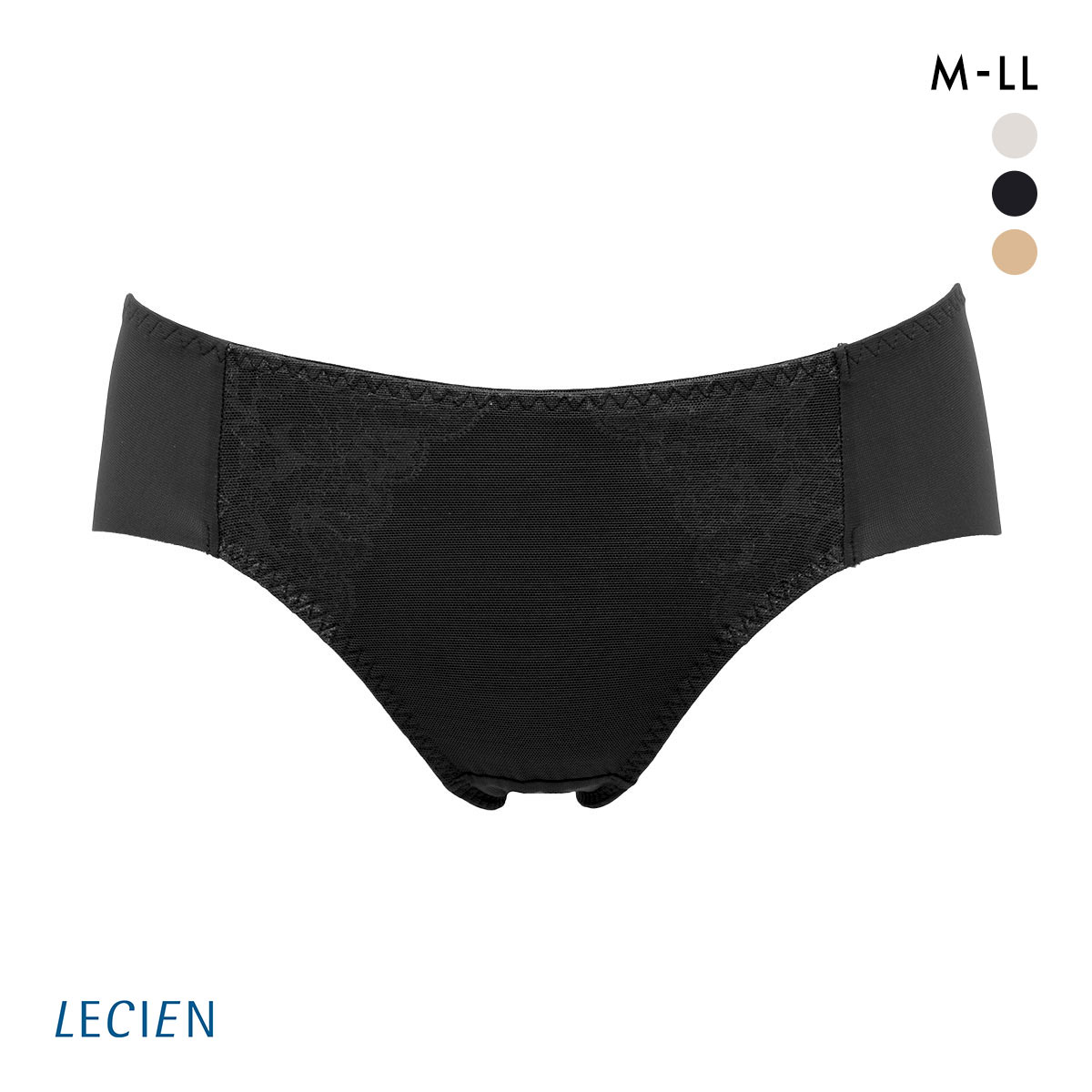 ルシアン LECIEN シルエット革命 ショーツ スタンダード ヘム M L LL 単品(BK-ブラック-M)