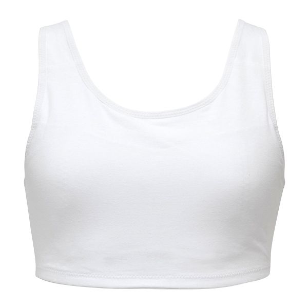 ルシアン LECIEN 部活ブラ 胸を目立たせにくいブラ ノンワイヤー ハーフトップ M L LL キッズ ジュニア 女の子 単品