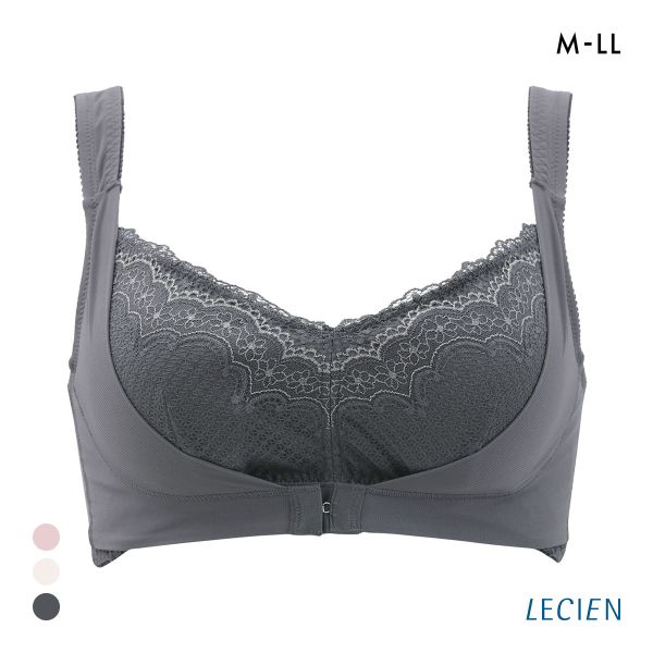 ルシアン LECIEN ナイトサポート ブラ フロントホックタイプ 就寝用 ハーフトップ ノンワイヤー ナイトブラ M L LL 単品