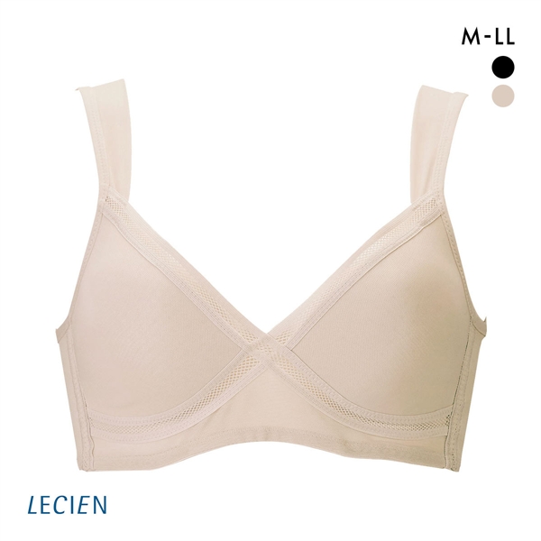 ルシアン LECIEN グッドチョイス GOOD CHOICE ハーフトップ ブラジャー M L LL カップ裏メッシュ ワイヤレスブラ 夏 単品