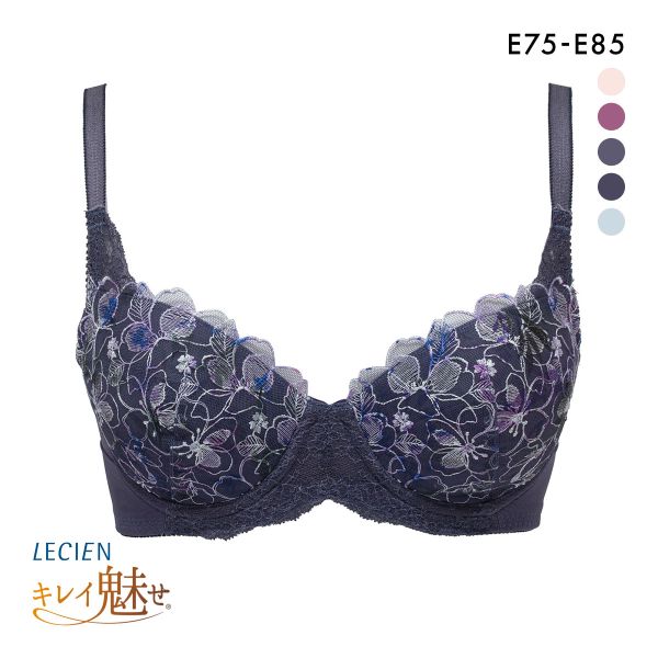 ルシアン キレイ魅せ 脇やせメイクブラ 3/4カップ ブラジャー E 大きいサイズ 脇肉 脇高 LECIEN